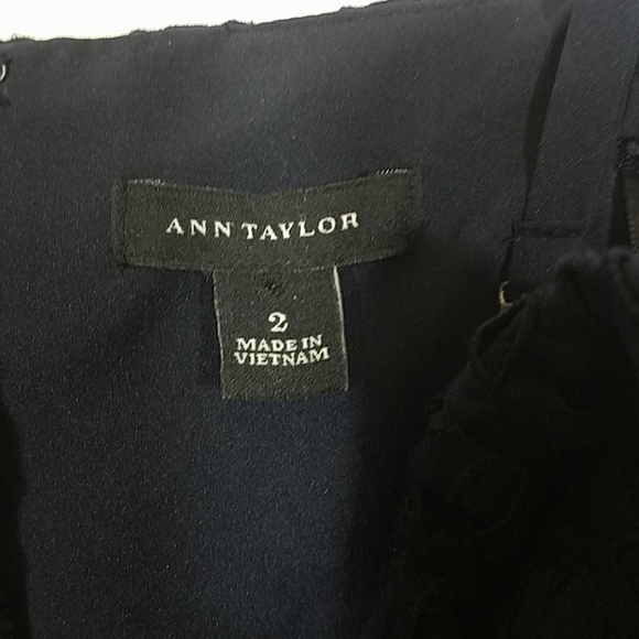 Loft Sweet Heart Neck Line Eyelet Blue Dress - Picture 8 of 8